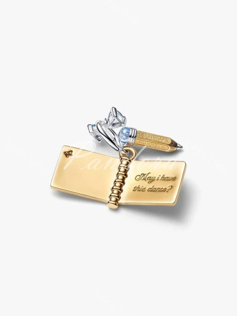 Pandora Bridgerton Dance Card & Pencil Dangle Charm